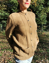 Charger l'image dans la galerie, cardigan camel oversize Saint James , made in France, Taille unique jusqu'à 42