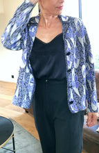 Charger l'image dans la galerie, blazer années 60 à motifs sixties typiques, en jersey lurex et jolis boutons, taille 38