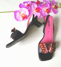 Charger l'image dans la galerie, mules Lolita Lempicka vintage 90's à papillons, pointure 37