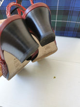 Charger l'image dans la galerie, sandales vintage rouges en cuir tressé, pointure 38,5