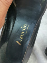 Charger l'image dans la galerie, derbies vintage 70's en cuir vert foncé et noir, made in France pointure 36