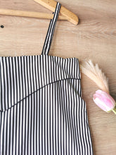 Charger l'image dans la galerie, caraco cropped vintage 80's à rayures, taille 36/38