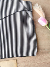 Charger l'image dans la galerie, caraco cropped vintage 80's à rayures, taille 36/38