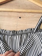 Charger l'image dans la galerie, caraco cropped vintage 80's à rayures, taille 36/38