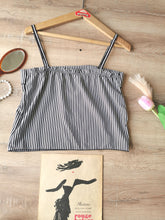 Charger l'image dans la galerie, caraco cropped vintage 80's à rayures, taille 36/38
