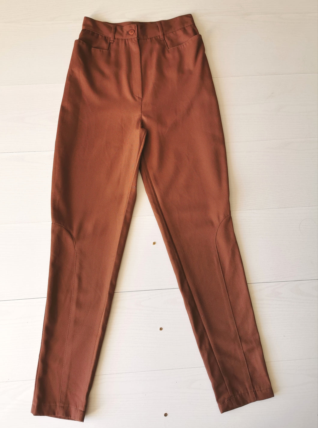 pantalon cavalier taille haute,coloris tabac,  vintage 80's  taille 34