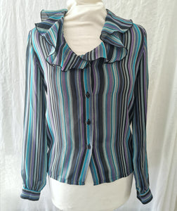 blouse rayée à colerette, made in France, taille 34