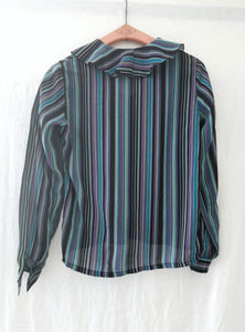 blouse rayée à colerette, made in France, taille 34