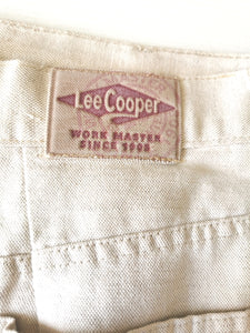jupe en jean taille haute écrue vintage Lee Cooper, taille 40