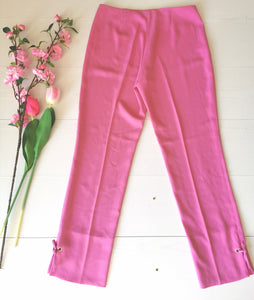 pantalon rose fluide vintage 90's Teenflo made in France, taille 36
