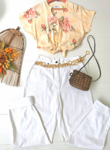 blouse Zapa vintage à fleurs, taille 36