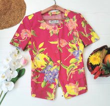 Charger l&#39;image dans la galerie, veste Marella vintage à fleurs, à porter en top, taille 36

