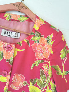 veste Marella vintage à fleurs, à porter en top, taille 36