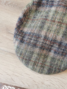 casquette en laine à carreaux, made in France, taille unique
