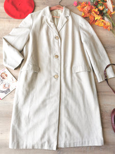 manteau vintage 70's oversize, motif pied de poule, taille 42/ 44