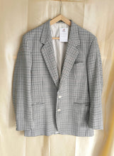 Charger l&#39;image dans la galerie, Blazer vintage prince de galles laine majoritaire, taille 42
