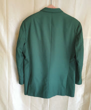 Charger l&#39;image dans la galerie, blazer vintage 80&#39;s Croisé en laine, vert forêt , taille 42/44
