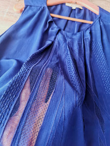 blouse en crêpe de soie à details broderies et guipure Vanessa Bruno, taille 38