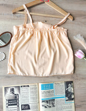 Charger l&#39;image dans la galerie, caraco cropped vintage 80&#39;s nude, taille 36/38
