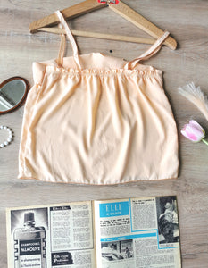 caraco cropped vintage 80's nude, taille 36/38