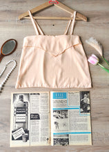 Charger l&#39;image dans la galerie, caraco cropped vintage 80&#39;s nude, taille 36/38
